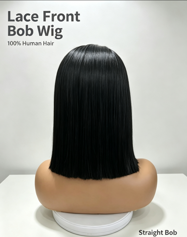 4x4 Transparent Glueless Lace Front Human Hair Wig