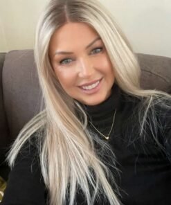 Luxury Light Ash Blonde Long Straight 100% Human Hair Invisible Lace Wig