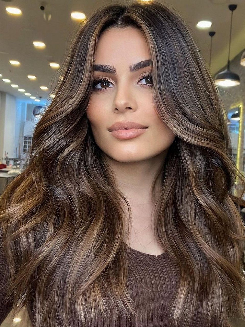 Brown Balayage Flawless Wavy HD Lace Human Hair Wig - Image 2